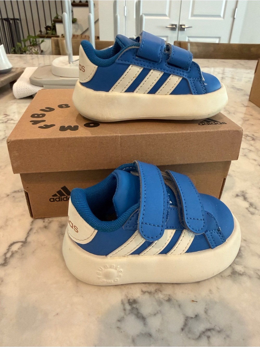 adidas Kids Royal Blue Double Velcro Sneakers